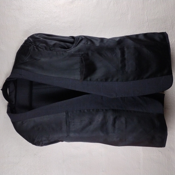 Brooks Brothers Black Windowpane Check One Notched Two Button Dress Suit Jacket - Picture 9 of 16